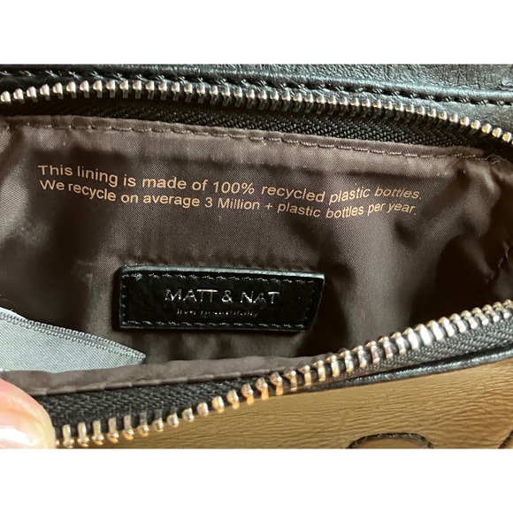 MATT & NAT Black Vegan Leather Belt Bag Adjustable Strap - Picture 6 of 9